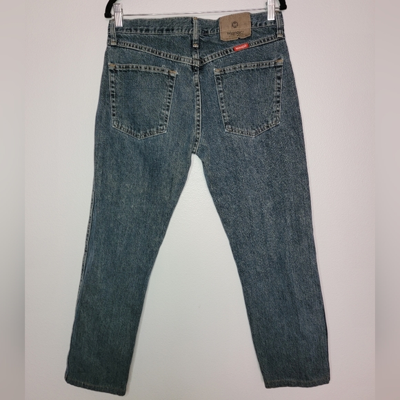 Authentic Wrangler Jeans Denim Mens Light Blue Pants 33x30 Regular Fit Vintage - Picture 2 of 6